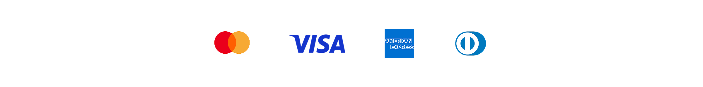 Payment logos_EN_Mastercard, Visa, Amex, Diners - RATIO 8x1