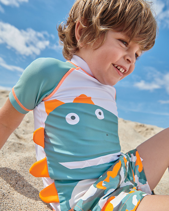 Детская пляжная одежда с защитой от солнца