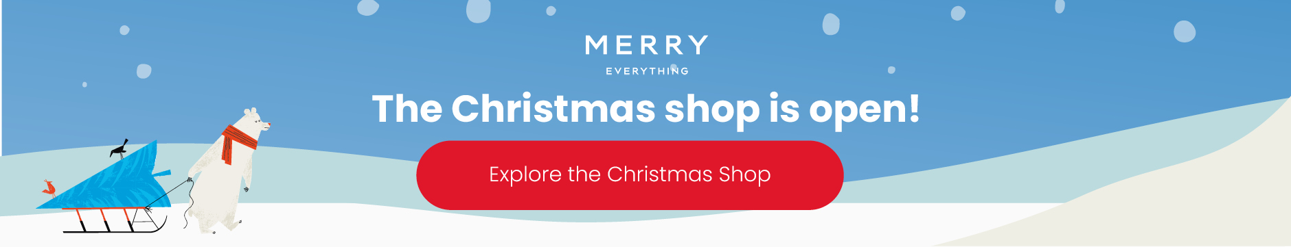 Christmas Shop is Open HP Banner-English
